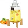 Drik dispenser, 2,5 gallon drik dispensere til fester, glasjuice dispenser med stativ, rustfrit stålspigot, iste