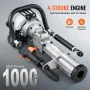 37.77cc Gas-Powered T Post Driver, 4-Stroke Engine Gasoline Fence Piling Pounder, with 3 Post Driving Head(45/55/88 mm) , 1000W 