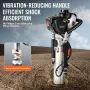 37.77cc Gas-Powered T Post Driver, 4-Stroke Engine Gasoline Fence Piling Pounder, with 3 Post Driving Head(45/55/88 mm) , 1000W 