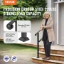 Handrails for Outdoor Steps, 2-3 Step Stair Hand Rail & Indoor Railing Kit, Railings for Outside Steps with Installation Kit, Ha