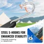 20 Piece Flat Bungee Cord, 20 mm Heavy Duty Bungee Straps with Steel S-Hooks, Includes 15", 21", 36", Elastic Bungee Rope for Ca