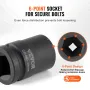 Axle Nut Impact Socket Set 3/4 "Drive 6-Point 8PCS Metric