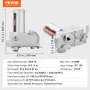 Fuel Transfer Pump, 12V DC 57L/min(15 GPM) 149W(1/5 HP), Gear-Type Electric Diesel Transfer Pump with Auto Shut-Off Fuel Nozzle,
