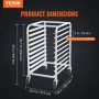 10 ark kommerciel bun pan rack køkken aluminium bagningsstativ