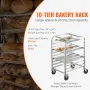 10 ark kommerciel bun pan rack køkken aluminium bagningsstativ