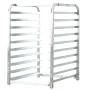 Bun Pan Rack, 10-Tier Commercial Bakery Racks with Brake Wheels, Aluminum Racking Trolley Storage for Half & Full Sheet, Speed R