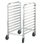 Bun Pan Rack, 10-Tier Commercial Bakery Racks with Brake Wheels, Aluminum Racking Trolley Storage for Half & Full Sheet, Speed R