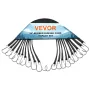 10 Piece Flat Bungee Cord, 20 mm Heavy Duty Bungee Straps with Steel S-Hooks, 24" Elastic Bungee Rope for Cargo, Tarps, Trucks a
