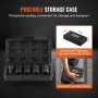 Lug Nut Impact Socket Set, 1/2 inch Drive Metric and SAE 6-Point Flip Socket Set, 4 Total Lug Nut Sizes, CR-MO Steel Wheel Socke