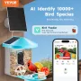 Smart Bird Feeder with Camera, 2K HD AI Identify 10000+ Bird Species, Solar-Powered Bird Watching Camera with Auto Capture & Ins