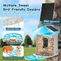 Smart Bird Feeder with Camera, 2K HD AI Identify 10000+ Bird Species, Solar-Powered Bird Watching Camera with Auto Capture & Ins