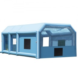Inflatable Paint Booth, 23 x 13.1 x 9 ft Inflatable Spray Booth, with 750W+480W Powerful Blowers and Air Filter System,