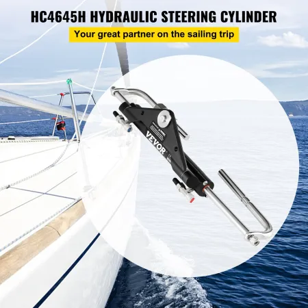 Hydraulic Steering Cylinder HC4645H Front Mount Hydraulic Outboard Marine Steering Cylinder Suit for Up to 150HP Boats Steering,
