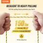 Electric Fence Wire, 3366Ft 1026M Portable Polywire, 1/8" Diameter 6 Stainless Steel Strands for Reliable Conductivity and UV, R