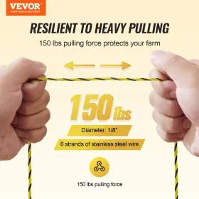 3366ft 1026m elektrisk hegntrådhegn Polywire Horse Cattle husdyr