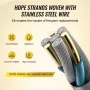 Electric Fence Wire, 3366Ft 1026M Portable Polywire, 1/8" Diameter 6 Stainless Steel Strands for Reliable Conductivity and UV, R