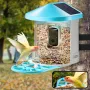 Smart Bird Feeder with Camera, 2K HD AI Identify 10000+ Bird Species, Solar-Powered Bird Watching Camera with Auto Capture & Ins