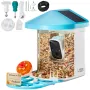 Smart Bird Feeder with Camera, 2K HD AI Identify 10000+ Bird Species, Solar-Powered Bird Watching Camera with Auto Capture & Ins