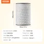 Electric Fence Wire, 656Ft 200M Portable Polywire, 1/4" Diameter 6 Stainless Steel Strands for Reliable Conductivity and UV, Rus