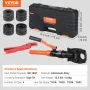 Copper Tube Fittings Hydraulic Pipe Crimping Tool, Pressing Plier with TH16, TH20, TH26, TH32 Quick Change Jaws, 360° Rotatable 