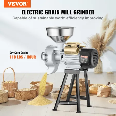 3000W Electric Grain Grinder Corn Wheat Mel Cereal Mill Wet &