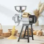Electric Grain Mill Grinder, 3000W Spice Grinders, Commercial Corn Mill with Funnel, Thickness Adjustable Powder Machine, Heavy 