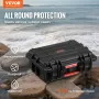 Weatherproof Hard Case, Heavy Duty Protective Dry Box Case with Pre-cut Foam, and Retractable Pull Handles for Travel, Hunting, 