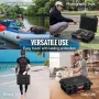 Weatherproof Hard Case, Heavy Duty Protective Dry Box Case with Pre-cut Foam, and Retractable Pull Handles for Travel, Hunting, 