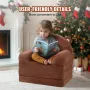 Kids Couch, 2-in-1 Toddler Chairs Comfy, Toddler Couch Sofa Bed Fold Out, Convertible Sofa to Lounger, Kids Chair Seat Playroom 