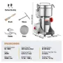 1000g Electric Grain Mill Grinder, High Speed 3000W Commercial Spice Grinders, Stainless Steel Pulverizer Powder Machine, for Dr