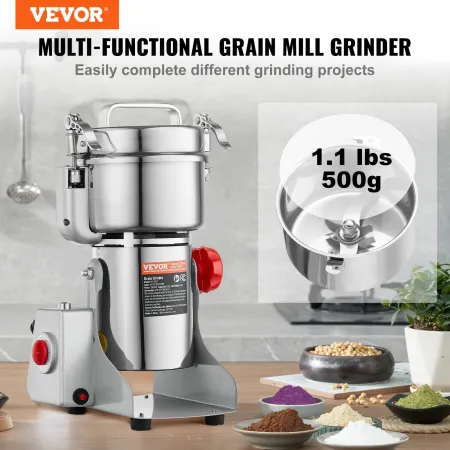500 g kommerciel krydderi grinder elektrisk kornmølle grinder
