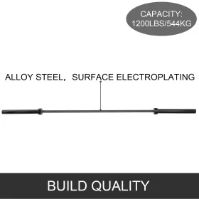 Barbell bar vægtløftningsstyrke/fitness træning til 2 "vægtplade