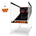 Indoor Double Shot Basketball Arcade Game Iron Cage 2 Player 5 Balls