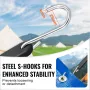 50 Piece Flat Bungee Cord, 19.8 mm Heavy Duty Bungee Straps with Steel S-Hooks, 31" Elastic Bungee Rope for Cargo, Tarps, Trucks