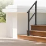 Handrails for Outdoor Steps, 2-3 Step Stair Hand Rail Kit, Transitional Carbon Steel Railings with Installation Kit, Stair Rails
