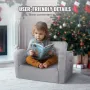 Kids Couch, Toddler Chairs Comfy, 2-in-1 Toddler Couch Sofa Bed Fold Out, Convertible Sofa to Lounger, Kids Chair Seat Playroom 