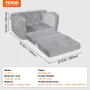 Kids Couch, Toddler Chairs Comfy, 2-in-1 Toddler Couch Sofa Bed Fold Out, Convertible Sofa to Lounger, Kids Chair Seat Playroom 