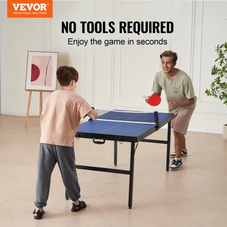 Midtstørrelse ping pong bord sammenfoldelig bordtennis spilbord