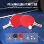 Ping Pong Table, Mid-Size Table Tennis Game, Indoor MDF Table Tennis Table, Foldable Portable Complete Ping Pong Table Set with 