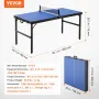 Midtstørrelse ping pong bord sammenfoldelig bordtennis spilbord