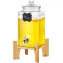 Drik dispenser, 1,5 gallon drik dispensere til fester, glasjuice dispenser med stativ, rustfrit stålspigot, iste
