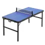 Ping Pong Table, Mid-Size Table Tennis Game, Indoor MDF Table Tennis Table, Foldable Portable Complete Ping Pong Table Set with 