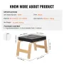 Yoga Headstand Bench, 300 lbs Capacity Yoga Inversion Chair for Family Gym, Headstand Trainer with Wood Frame & PU Pad, Stand Yo