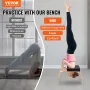 Yoga Headstand Bench, 300 lbs Capacity Yoga Inversion Chair for Family Gym, Headstand Trainer with Wood Frame & PU Pad, Stand Yo