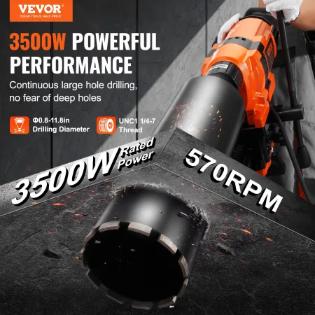 Core Drill Machine 0,8-11,8 i DIA 3500W Diamond Core Drill Rig