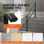 Handrails for Outdoor Steps, 4-5 Step Stair Hand Rail Kit, Transitional Carbon Steel Railings with Installation Kit, Stair Rails