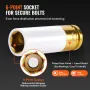 Lug Nut Impact Socket Set, 1/2 inch Drive Metric and SAE 6-Point Deep Socket Set, 8 Total Lug Nut Sizes, CR-MO Steel Wheel Socke