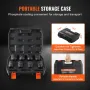 Axle Nut Impact Socket Set, 1/2" Drive Deep 12-Point 8-Piece Metric Spindle Nut Socket Set, CR-MO Heat Treated Large Socket Set 