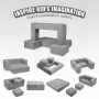 Modulære børn spiller sofa 4stk DIY kreativt børneafsnit sofa