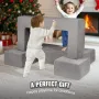 Kids Couch, 4Pcs Modular Kids Play Couch, Toddler Couch Sofa Bed, Kids Chair Seat Playroom Furniture, Child Sectional Sofa with 